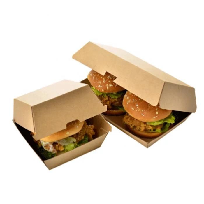 Corrugated Disposable Hamburger Packaging Paper Burger Box