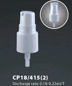 Plastic Lotion Pump/18mm Cream Pump with as Overcap