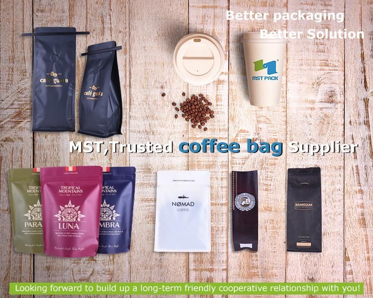 Exquisite Stand-up Frosted Kraft Paper Coffee Bean Packaging Bags