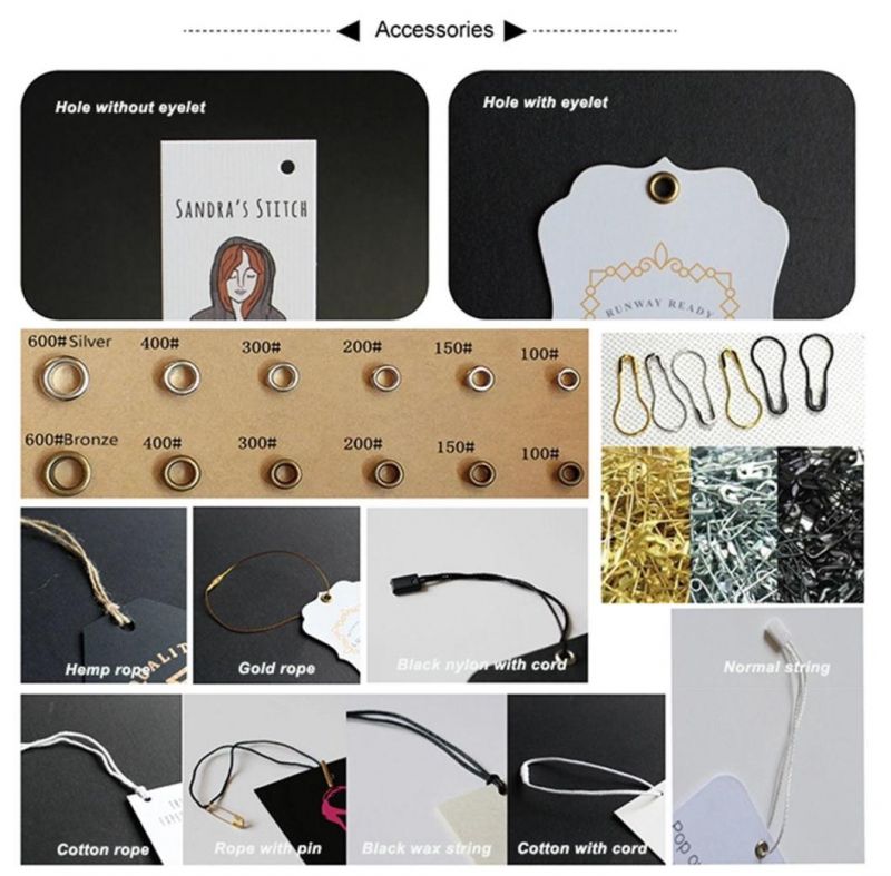 Custom Eco-Friendly Paper Swing Tag for Garment Accessories