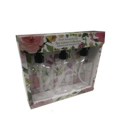 New Year Corrugated Board Fresh Flower Decorated Packaging Box for Shampoo