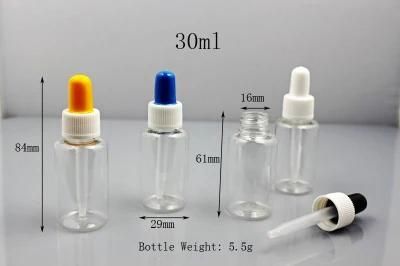 Wholesale 30ml Clear Pet Dropper Bottle