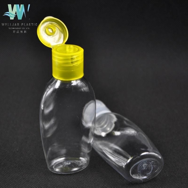 Plastic Pet 120ml Flat Bottle with Flip Cap