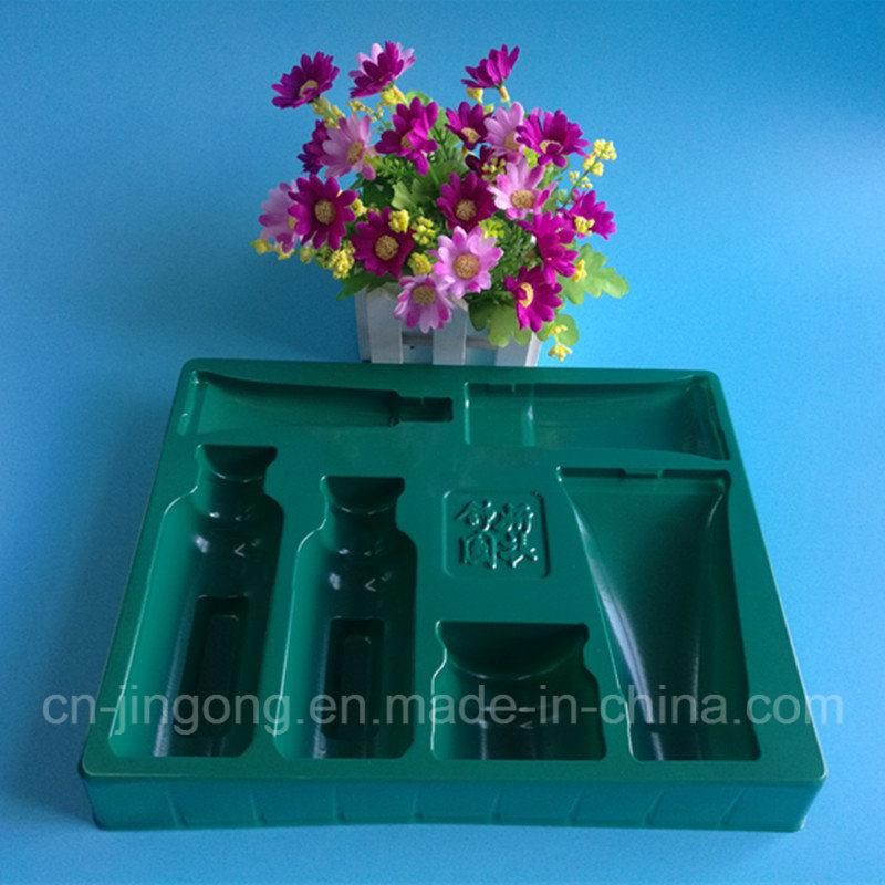 Dark Green Pet Cosmestic Insert Tray Plastic Tray