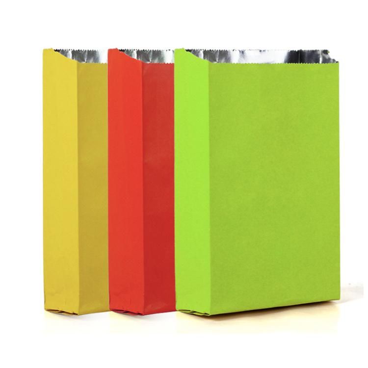 Food Packaging Aluminium Foil Lined Paper Bag Kebab Chicken Bags