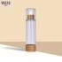 Cosmetic Packaging 100ml Clear Bamboo Airless Cosmetic Pump Bottles