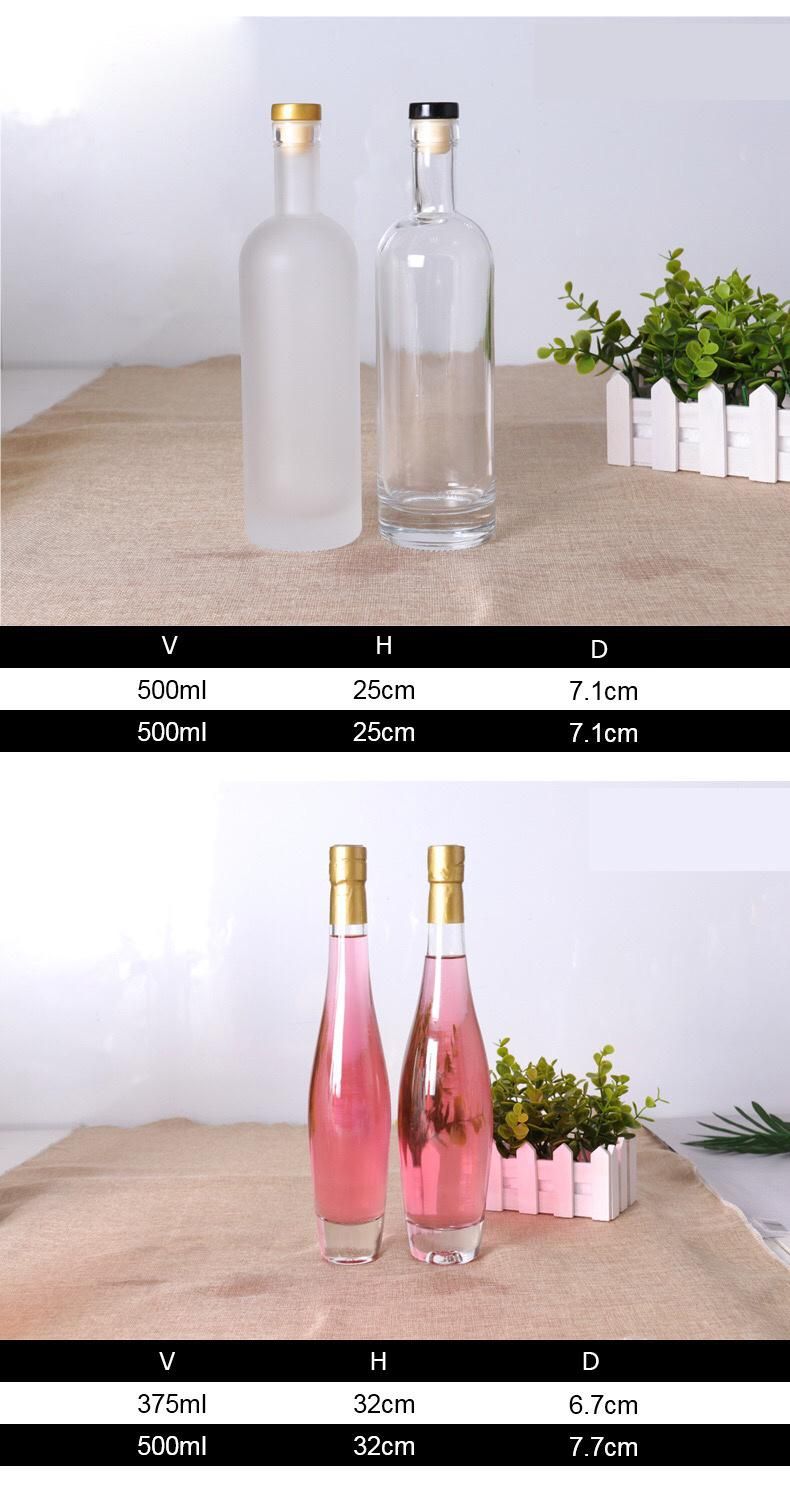 375ml Ice Wine Glass Bottle for Juice Wine and Red Wine