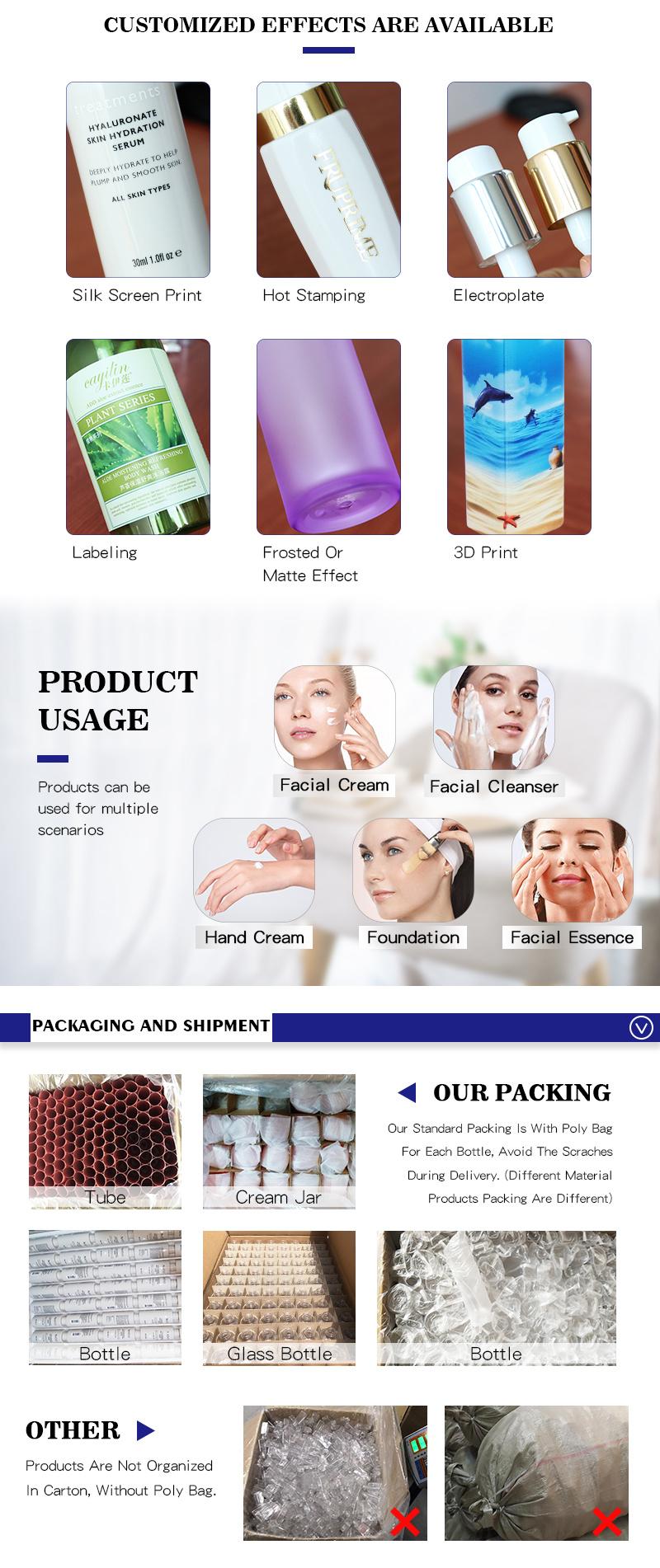 Eco-Friendly China Factory 10ml 20ml 30ml Skincare Cosmetic Packaging Lotion Dropper Bottle