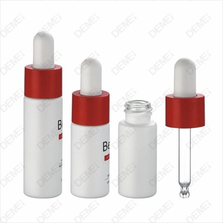 3ml-15ml Wholesale Cosmetic Packaging D18mm D22mm Straight Round Clear and Amber Serum Essential Oil Tube Glass Bottle with 13mm Silver Dropper Cap