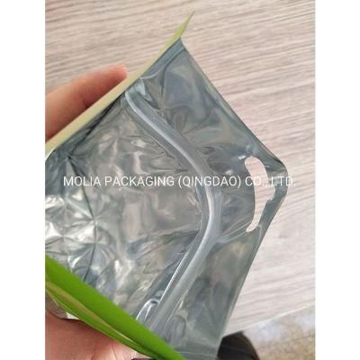 Plastic Stand up Ziplock Food Packaging Bag with Resealable Zipper