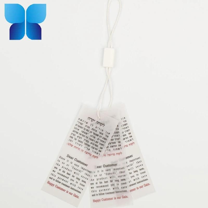 Custom Paper PP PVC Label Hang Tag