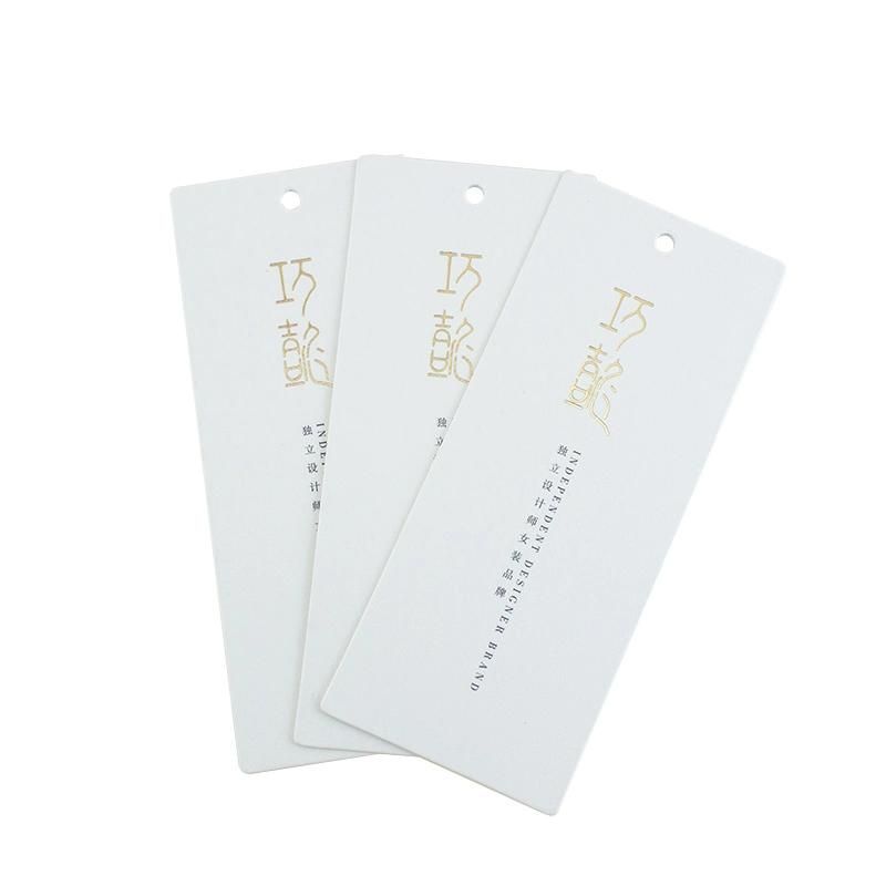 Gold Stamp Logo White Special Texture Paper Hang Tag