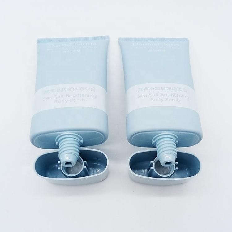 Body Scrub Soft Oval Cosmetic Tube Plastic Tubes for Cosmetics
