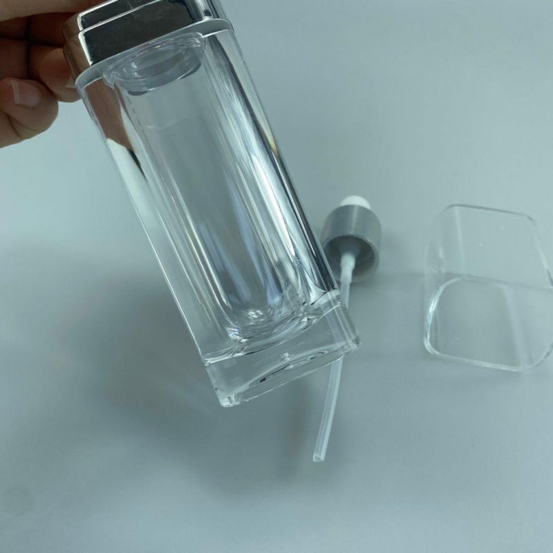 Rectangular Acrylic Emulsion Bottle Foundation Liquid Bottle Essence Milk Bottle 30-50ml