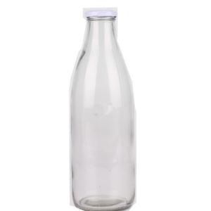 1000ml 1 Litre Empty Clear Reusable Big Glass Milk Juice Drinking Beverage Bottle Wholesale for Sale