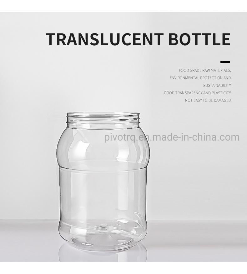 3L Empty Bottle Cookie/Candy/Nuts/Dry Fruit/Grain Clear Food Grade Plastic Pet Jar