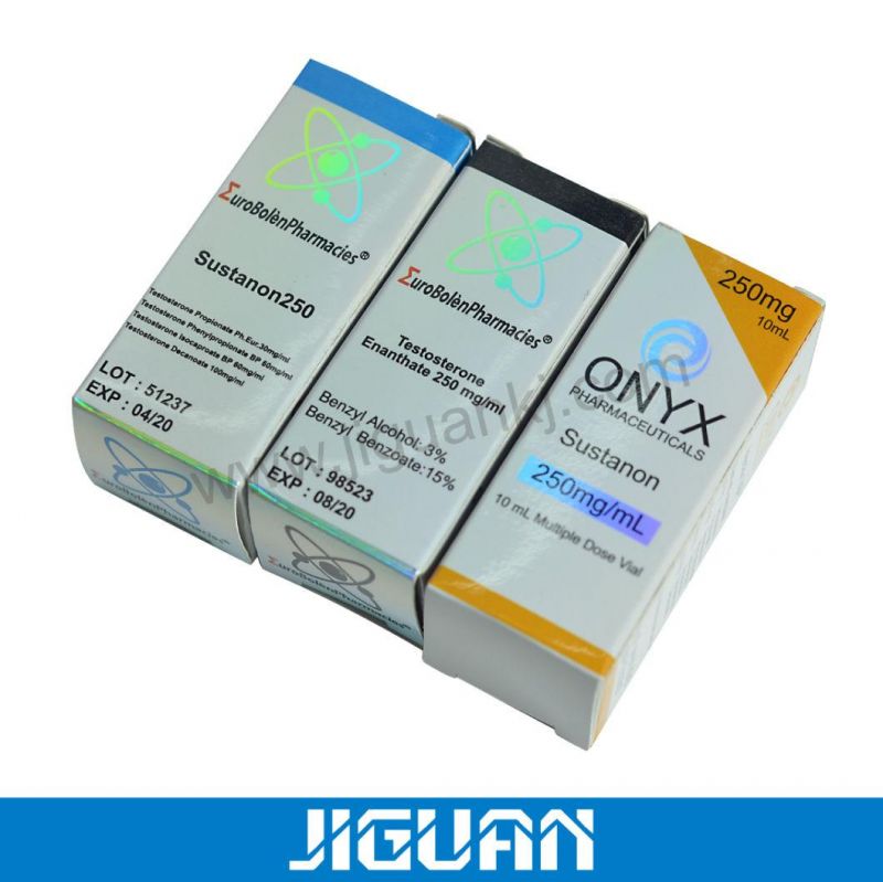 Customized Logo Printed Pharmaceutical Packaging 10ml Hologram Vial Box