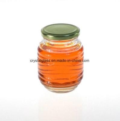 Customize 350ml Honey Glass Food Jar with Cap