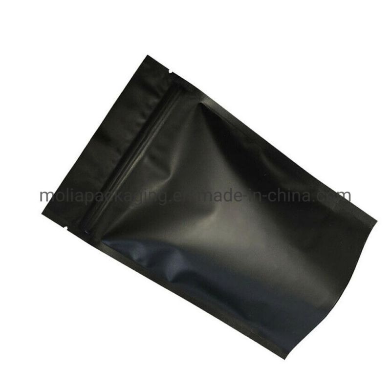 Aluminum Foil Zip-Lock Bags Stand up Pouch Matt Back Laminated Foil Doypack Coffee Tea Packaging Bags with Zipper