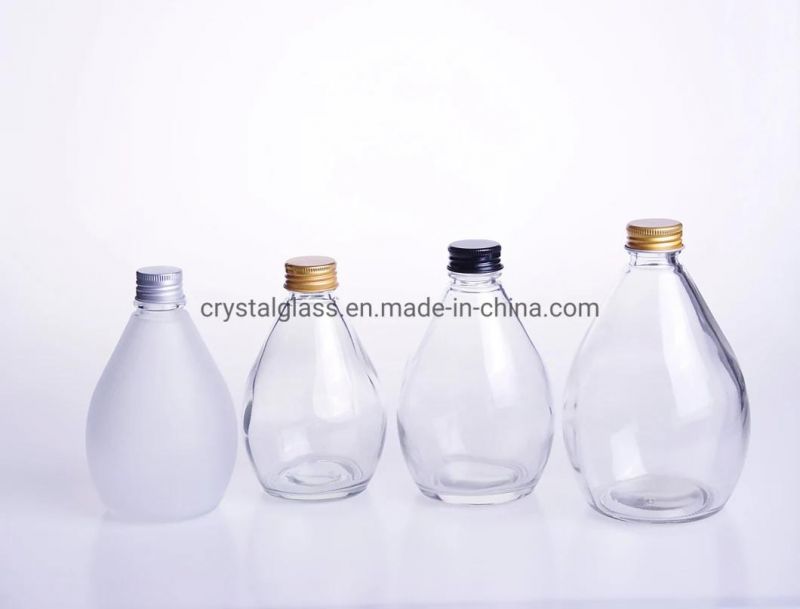 Wholesale Round Glass Cold Brew Coffee Bottle Frosted Beverage Glass Bottle of Juice and Milk 100/250/350/500ml