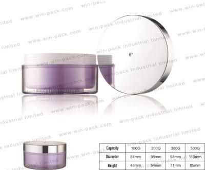 Round Acrylic Plastic Custom Printing Red Yellow Blue Cosmetic Jar Lotion Jar Cosmetic Jar Luxury Jar