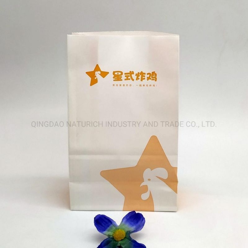 Custom Oil Proof Fast Food Packaging Fried Chicken Paper Bag for Fried Food