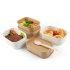 Customiaed Disposable Kraft Paper Soup Bowls to Go Lunch Brown Container with Lid