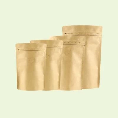 Wholesale High Quality Custom Printed Tea Packaging Bags Stand up Pouch Kraft Paper Coffee Bag