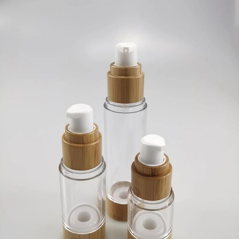 Aliexpress China Empty30ml Acrylic Airless Pump Bottle Bamboo