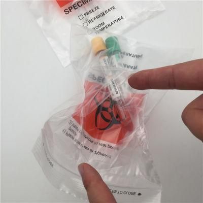 Plastic Double Pocket Transportation Biohazard Specimen Transport Bags