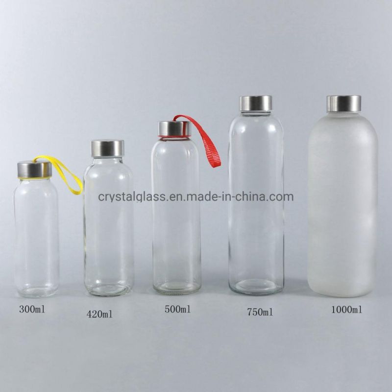 280ml Cute Design Sport Glass Water Drinking Bottle