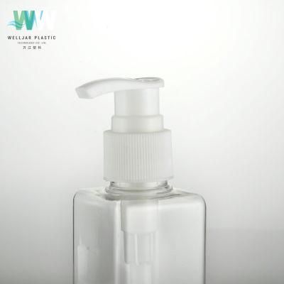 100ml Plastic Transparent Square Bottle with Mist Sprayer or Pump