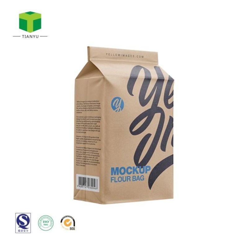 3kg 5kg 20kg 25kg Wheat Sack Packaging Flour Paper Bag