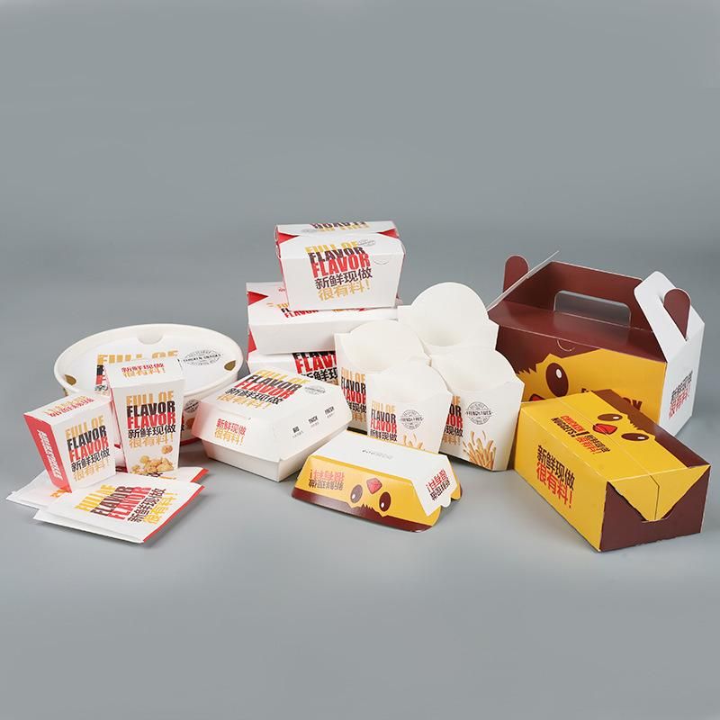 Disposable Printing Foldable Take Away Chinese Food Packing Box