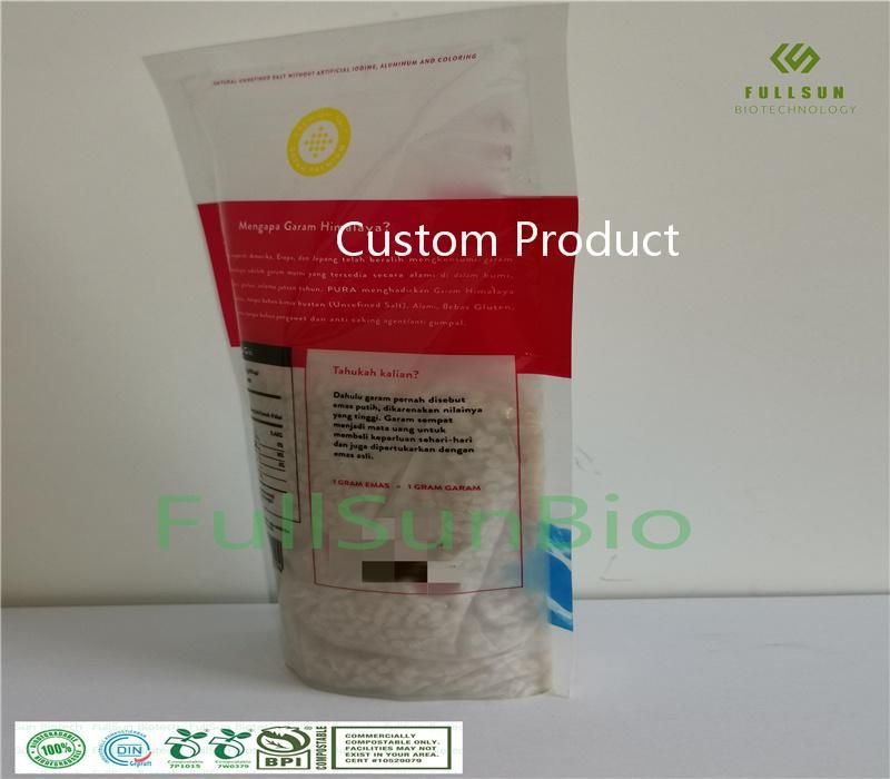 Biodegradable Food Packaging Bag Compound Three Side Sealing Custom Compostable Freezer Vacuum Plastic Bag