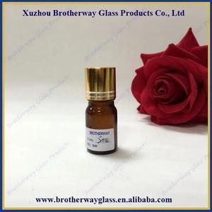 5ml Amber Essential Oil Glass Bottle with Golden Alumite Cap