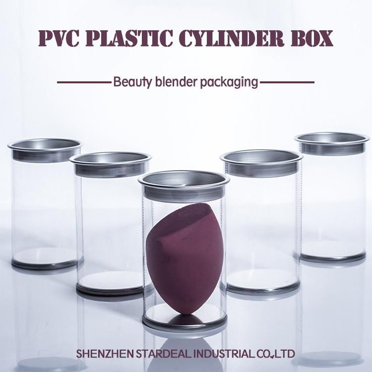 Cosmetic Packaging Plastic Cylinder for Beauty Blender