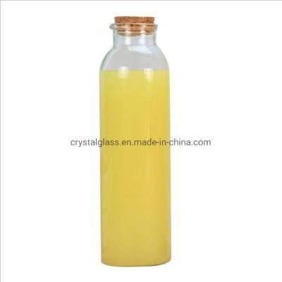 Hot Sale 250ml 300ml 500ml Kombucha Glass Bottle with Cork for Beverage Tea