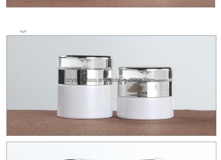 Pearl White 30g 50g Pearl White Glass Bottle for Cosmetic