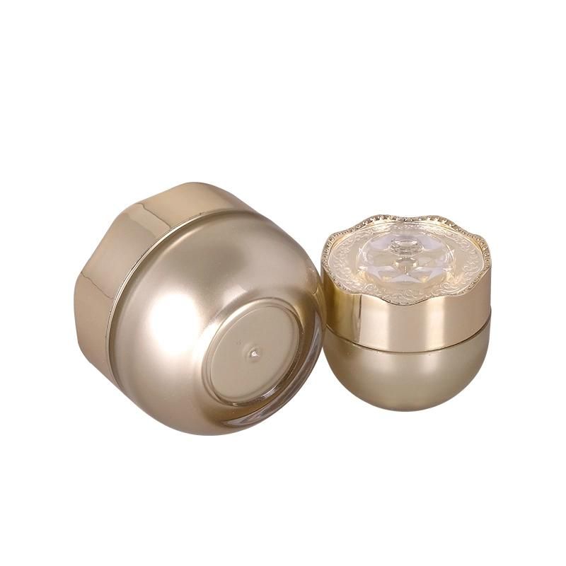 New Design 10g 15g 50g Gold Acrylic High-End Plastic Jar Cosmetic Packaging for Skin Care