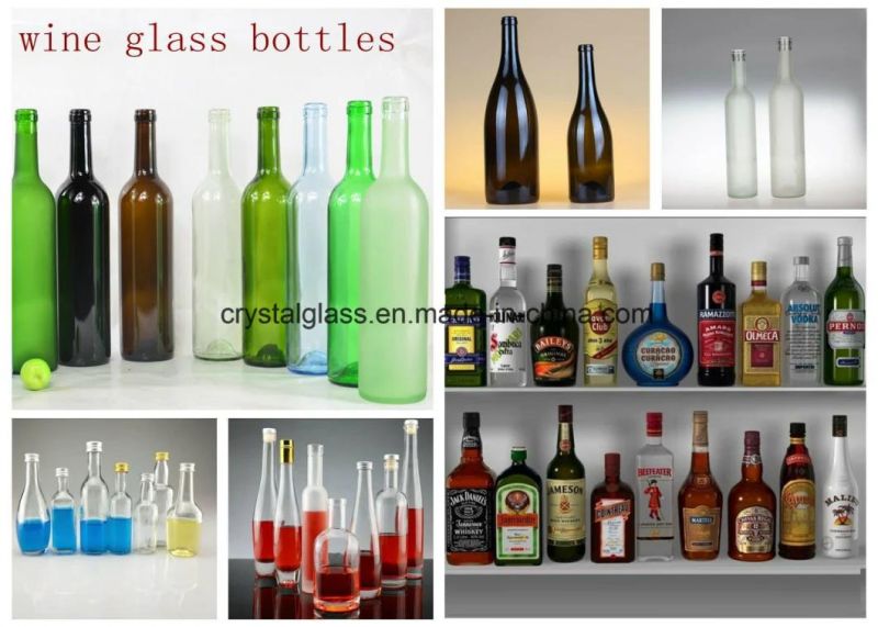 Glass Bordeaux Shaped Rounded Top Wine Bottles - 750 M