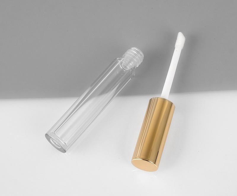 Bulk Price Luxury 2ml Custom Gold Top Lip Gloss Packaging Clear Lip Gloss Tube with Gold Wand Gold Lip Gloss Wand Tubes