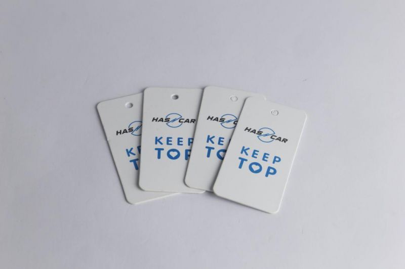 1000GSM 1mm Thick Paper Hangtag Swing Blue Hang Tag