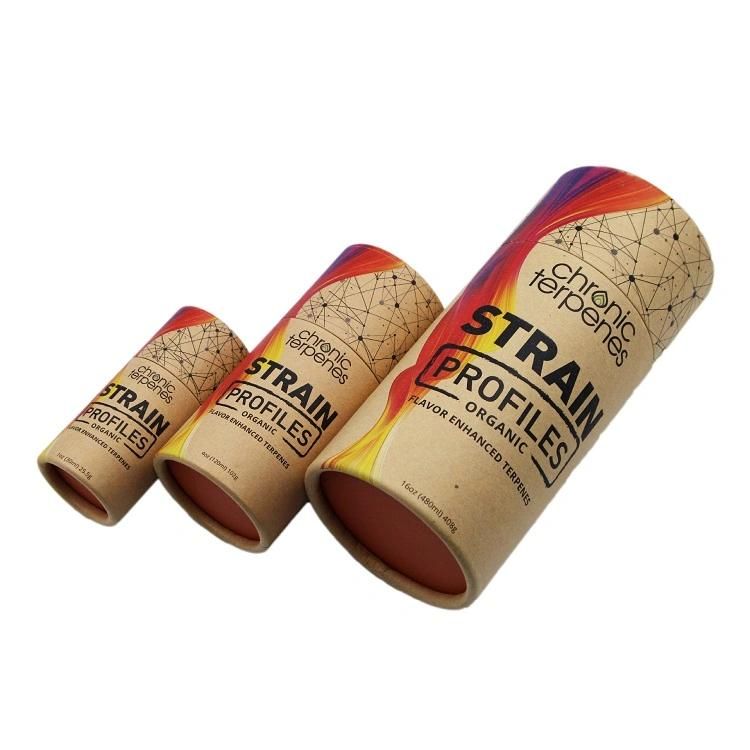 Manufactory Wholesale Recycled Kraft Paper Tube Tea Packaging Paper Tube