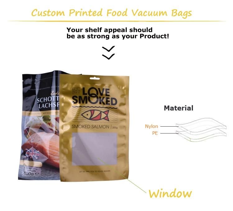 Laminating Retort Pouch Plastic Nylon Vacuum Food Packing Bag