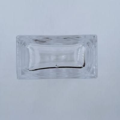 100ml Empty Refillable Rectangle Clear Transparent Glass Spray Perfume Bottle Jd0079