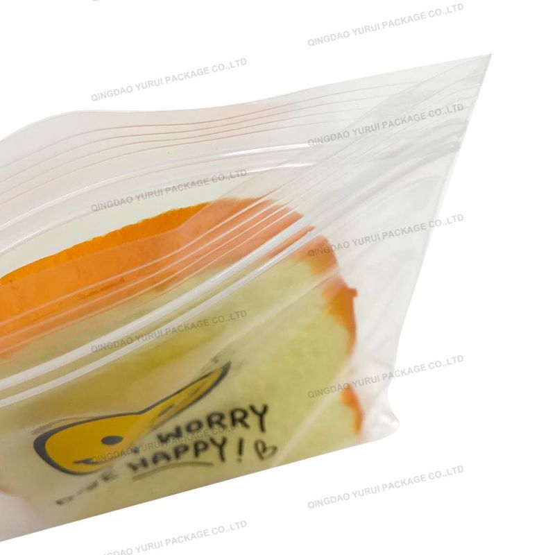 Food Grade Recyclable Zipper Poly Freezer Bag Transparent Custom Printed LDPE Plastic Zip Bag