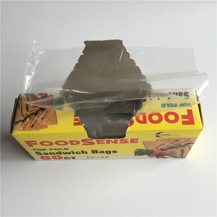 Factory Wholesale Plastic Packaging Fold Close Top Sandwich Bags