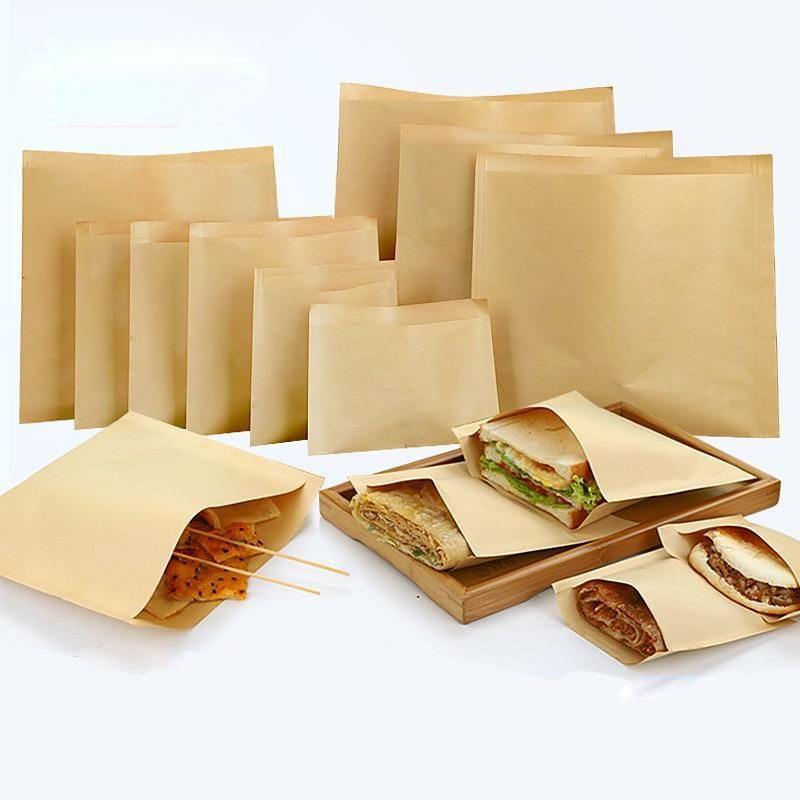 Printed Food Grade PE Coated Greaseproof Bakery Bread Bag