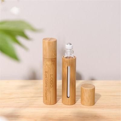 Cosmetic Natural Bamboo Glass Roll on Bottle 10ml